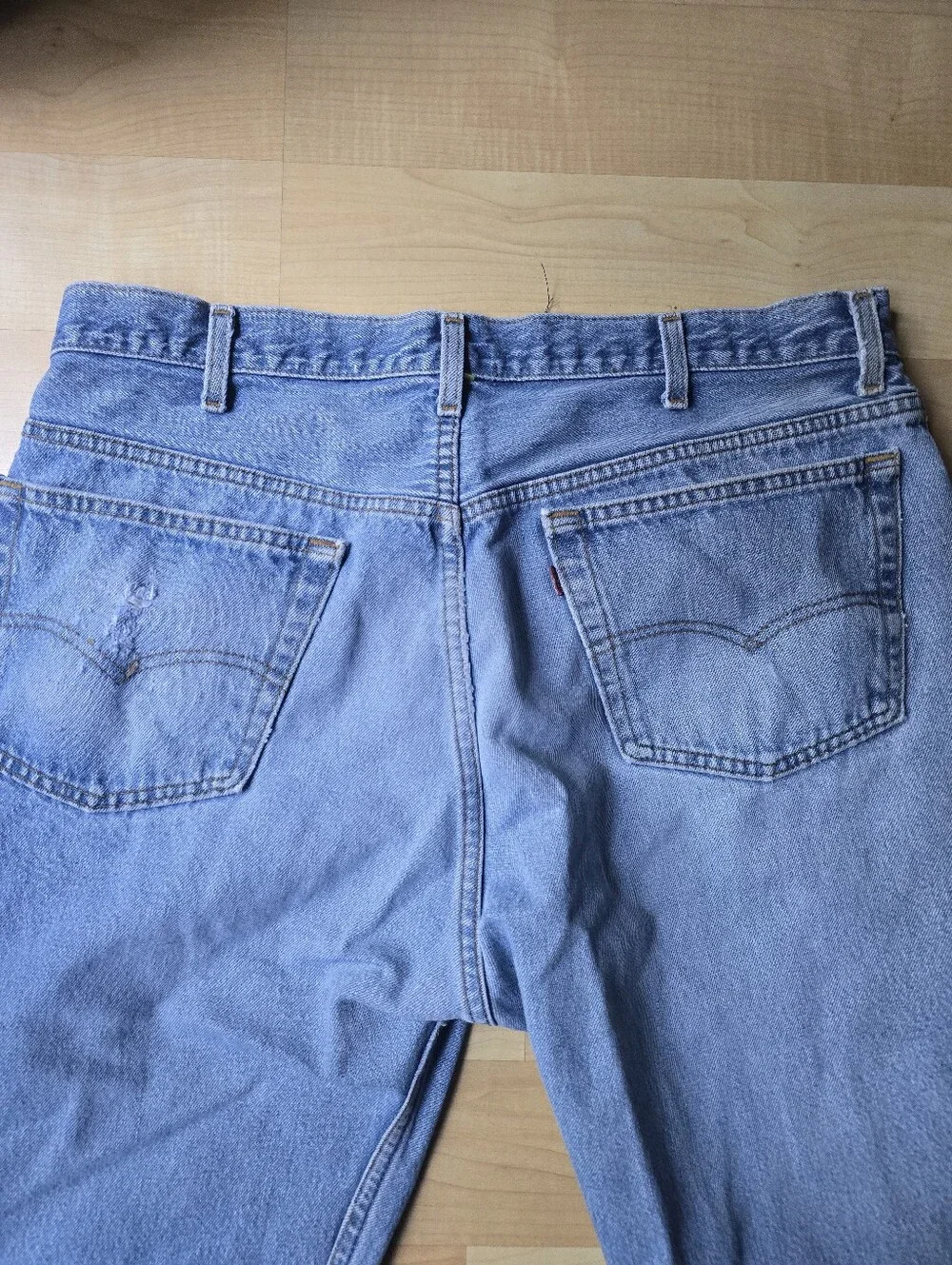 Vintage Levi's Men's Light Blue Straight Leg Jeans - Levi 501 Made In USA  40X32